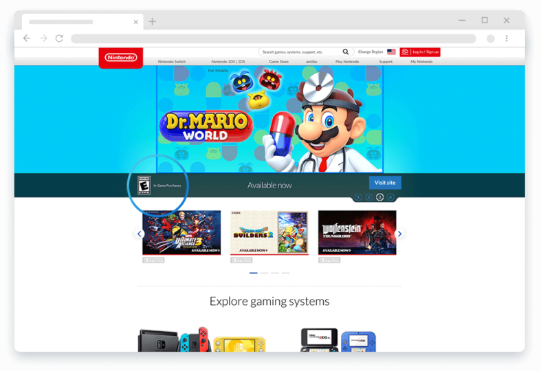 game store site