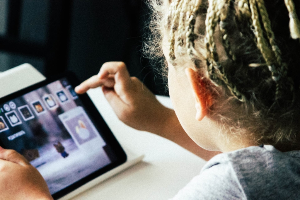 child using a tablet